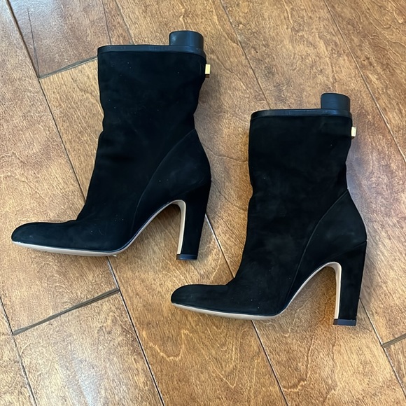 Stuart Weitzman Black Suede Booties - Picture 2 of 7